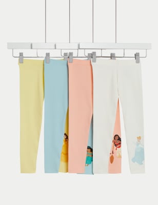 

Girls M&S Collection 4pk Cotton Rich Disney Princess™ Leggings (2-8 Yrs) - Multi, Multi