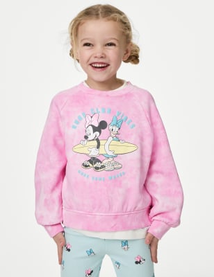 

M&S Collection Sweatshirt mit hohem Baumwollanteil und Minnie Mouse™-Motiv (2-8 J.) - Pink Mix, Pink Mix