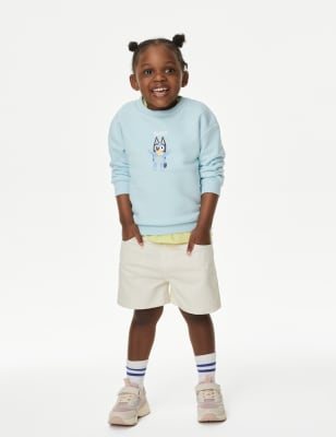 

M&S Collection Sweatshirt mit hohem Baumwollanteil und Bluey™-Motiv (2-8 Jahre) - Bright Aqua, Bright Aqua