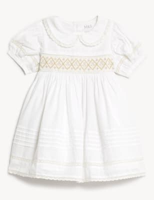 

M&S Collection Taufkleid aus reiner Baumwolle (3,2 kg-1 J.) - Ivory, Ivory