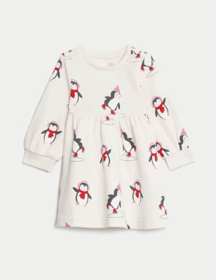 

Girls M&S Collection Cotton Rich Penguin Dress (0-3 Yrs) - Cream, Cream