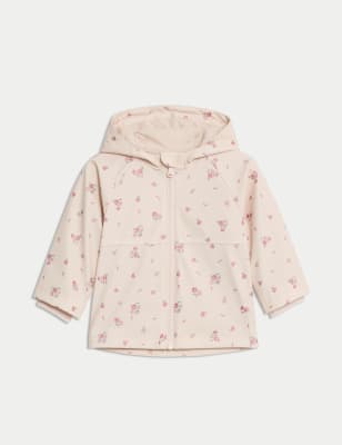 

Girls M&S Collection Ditsy Floral Jersey Lined Fisherman Coat (0-3 Yrs), Cream Mix
