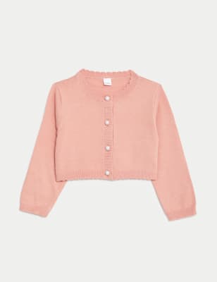 

M&S Collection Cárdigan de punto (0-3 años) - Coral, Coral