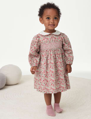 

Girls M&S Collection Pure Cotton Print Smock Dress (0-3 Yrs) - Pink Mix, Pink Mix