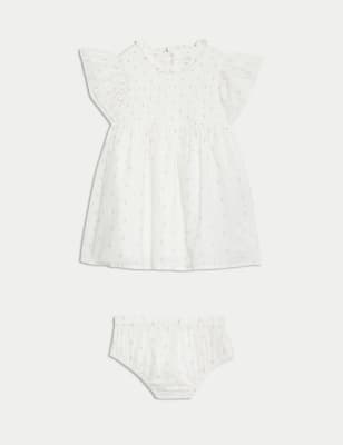 

Girls M&S Collection 2pc Pure Cotton Outfit (0-3 Yrs) - Ivory, Ivory