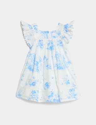 

Girls M&S Collection Pure Cotton Print Dress (0-6 Yrs) - Blue Mix, Blue Mix