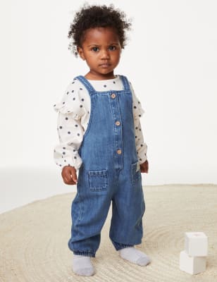 

Girls M&S Collection 2pc Cotton Rich Spotted Outfit (0-3 Yrs) - Denim Mix, Denim Mix