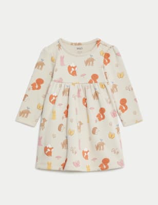 Cotton Rich Woodland Print Dress (0-3 Yrs) - CZ