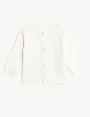 

Marks & Spencer Knitted Cardigan (0-3 Yrs) (GIRLS, IVORY, 12-18)