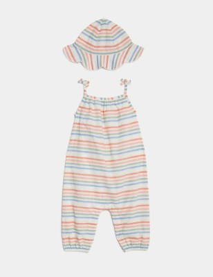 

Girls M&S Collection 2pc Cotton Rich Striped Outfit (0-3 Yrs) - Multi, Multi