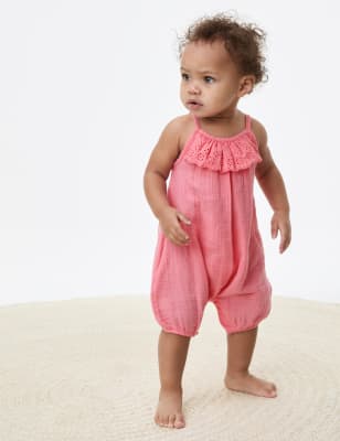 

M&S Collection Pelele 100% algodón (0-3 años) - Bright Coral, Bright Coral