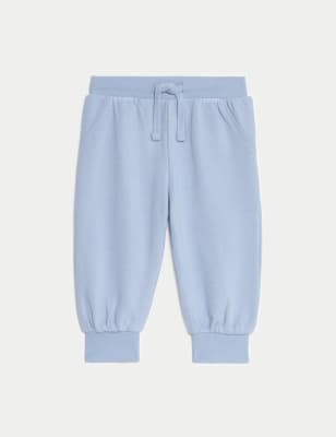 

Girls M&S Collection Cotton Rich Joggers (0-3 Yrs) - Blue, Blue