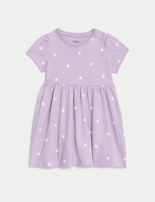 

M&S Collection Vestido 100% algodón de topos (0-3 años) - Lilac, Lilac