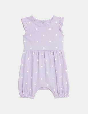 

Girls M&S Collection Pure Cotton Spot Print Romper (0-3 Yrs) - Lilac Mix, Lilac Mix