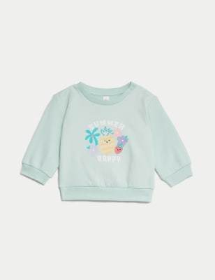 

Girls M&S Collection Cotton Rich Slogan Sweatshirt (0-3 Yrs) - Aqua, Aqua