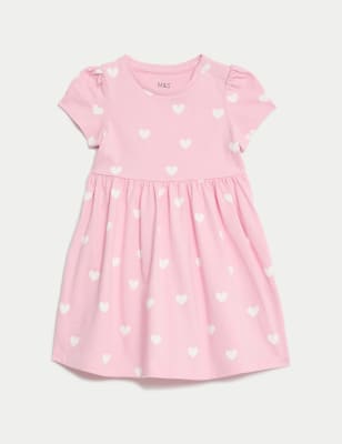 

Girls M&S Collection Pure Cotton Heart Print Dress (0-3 Yrs) - Pink Mix, Pink Mix