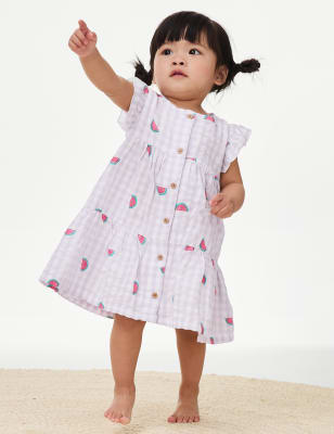 

Girls M&S Collection Pure Cotton Watermelon Dress (0-3 Yrs) - Lilac Mix, Lilac Mix