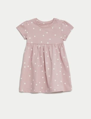 

Girls M&S Collection Pure Cotton Spot Dress (0-3 Yrs) - Pink Mix, Pink Mix