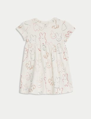 

Girls M&S Collection Pure Cotton Bunny Dress (0-3 Yrs) - Cream, Cream