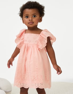 

Girls M&S Collection 2pc Pure Cotton Dress Outfit (0-3 Yrs) - Coral, Coral