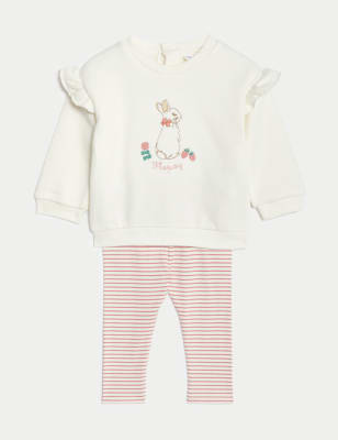 

Girls M&S Collection 2pc Cotton Rich Peter Rabbit™ Outfit (0-3 Yrs) - Cream Mix, Cream Mix