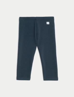 

M&S Collection 2er-Pack Mit Fleece gefütterte, gemütliche Leggings mit hohem Baumwollanteil (0-6 J.) - Charcoal, Charcoal