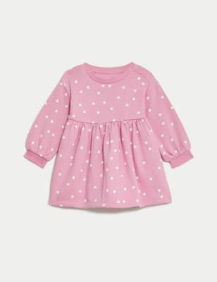 

M&S Collection Vestido de algodón de topos (0-3 años) - Pink Mix, Pink Mix
