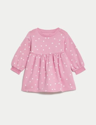 

Girls M&S Collection Cotton Rich Spot Dress (0-3 Yrs) - Pink Mix, Pink Mix