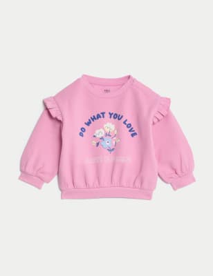 

Girls M&S Collection Cotton Rich Flower Graphic Sweatshirt (0-3 Yrs) - Pink, Pink