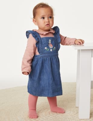 

Girls M&S Collection 3pc Cotton Rich Peter Rabbit™ Outfit (0-3 Yrs) - Denim, Denim