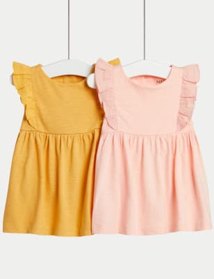 

Girls M&S Collection 2pk Pure Cotton Tops (0-3 Yrs) - Neutral, Neutral