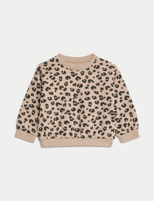 

Girls M&S Collection Cotton Rich Leopard Print Sweatshirt (0-8 Yrs) - Brown Mix, Brown Mix