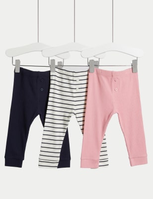 

Girls M&S Collection 3pk Cotton Leggings (0 Mths-3 Yrs) - Pink Mix, Pink Mix