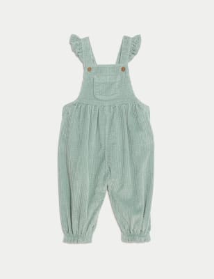 

Girls M&S Collection Cord Dungarees (0-3 Yrs) - Green, Green