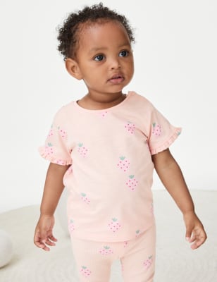 

Girls M&S Collection 2pc Cotton Rich Strawberry Outfit (0-3 Yrs) - Blush, Blush