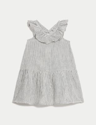 

Girls M&S Collection Cotton Rich Striped Dress (0-3 Yrs) - Charcoal, Charcoal