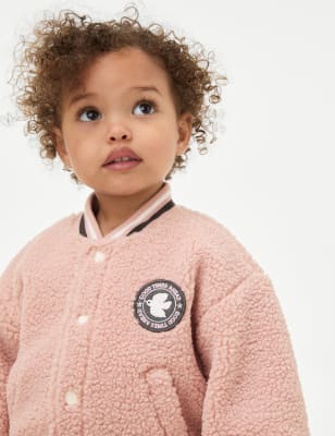 

M&S Collection Bomberjacke aus Teddyfleece (0-3 Jahre) - Pink, Pink