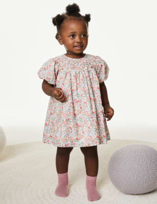 

Girls M&S Collection Pure Cotton Floral Dress (0-3 Yrs) - Red Mix, Red Mix