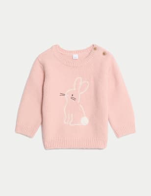 

M&S Collection Jersey de algodón con diseño de conejitos (0-3 años) - Pink Mix, Pink Mix