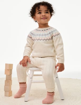 

Girls M&S Collection 2pc Fair Isle Knitted Outfit (0-3 Yrs) - Cream Mix, Cream Mix