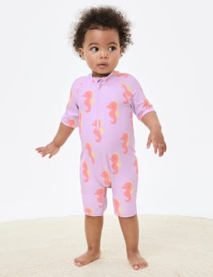 

M&S Collection Einteiler mit Seepferdchenmuster (0-3 J.) - Pink Mix, Pink Mix