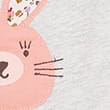 Pure Cotton Bunny T-Shirt, GREY MARL, swatch