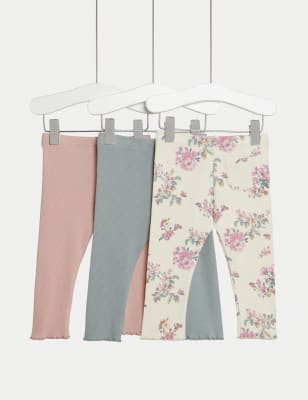 

Girls M&S Collection 3pk Cotton Rich Leggings (0-3 Yrs) - Multi, Multi