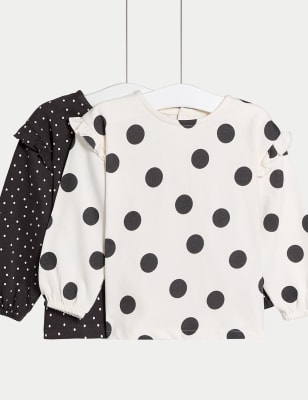 

Girls M&S Collection Pure Cotton Spot Top (0-3 Yrs) - Charcoal Mix, Charcoal Mix