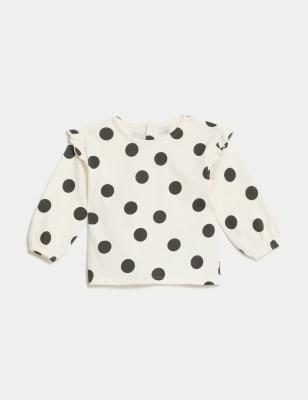 

Girls M&S Collection Pure Cotton Spot Top (0-3 Yrs) - Charcoal Mix, Charcoal Mix