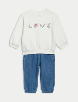 

Girls M&S Collection 2pc Cotton Rich Love Slogan Outfit (0-3 Yrs) - Ecru Mix, Ecru Mix