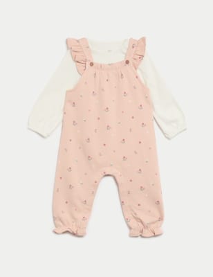 

Girls M&S Collection 2pc Cotton Rich Ditsy Floral Outfit (0-3 Yrs) - Pink Mix, Pink Mix