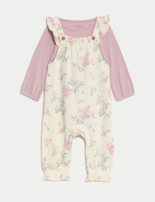 

Girls M&S Collection 2pc Cotton Rich Floral Outfit (0-3 Yrs) - Cream Mix, Cream Mix