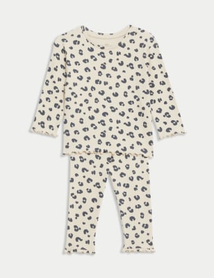 

Girls M&S Collection 2pc Cotton Rich Jersey Animal Print Outfit (0-3 Yrs) - Calico Mix, Calico Mix