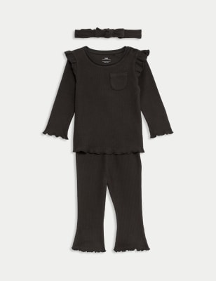 

Girls M&S Collection 3pc Pure Cotton Outfit (0-3 Yrs) - Carbon, Carbon